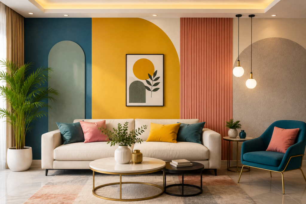 Decorative wall painting and texture finish